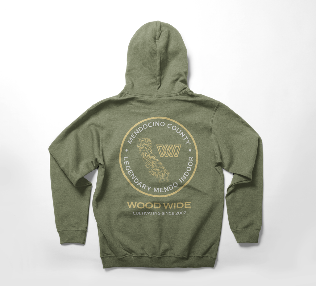 Wood Wide “Mendo Seal” Heavyweight Hoodie – Olive