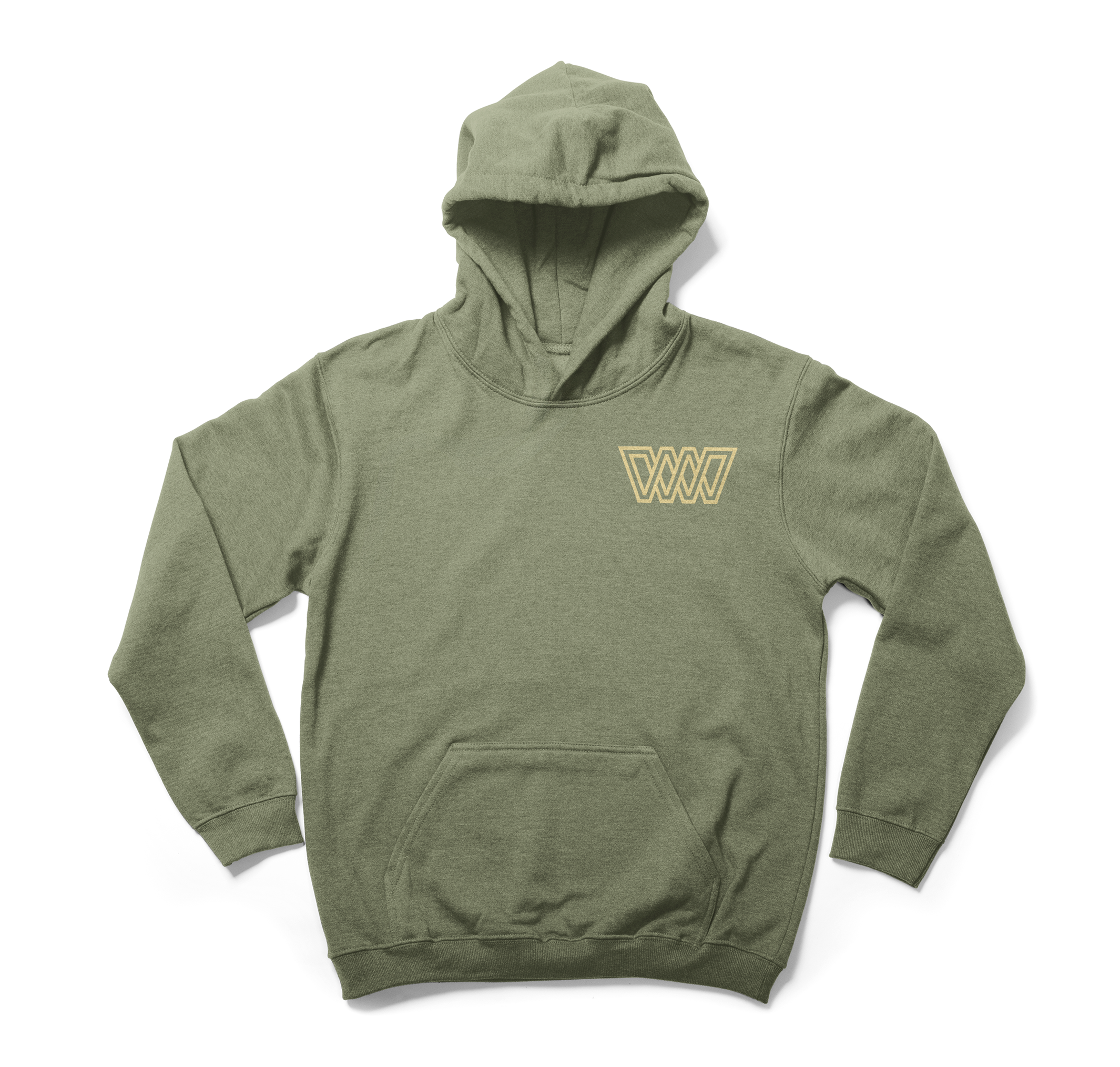 Wood Wide “Mendo Seal” Heavyweight Hoodie – Olive