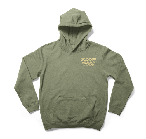 Wood Wide “Mendo Seal” Heavyweight Hoodie – Olive
