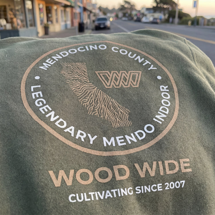 Wood Wide “Mendo Seal” Heavyweight Hoodie – Olive